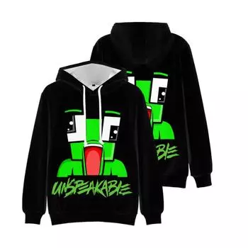 7 Цветов Мода для Поклонников Невыразимая Графическая Толстовка с Принтом Уличный Спорт Косплей Пуловеры Худи Костюм для Косплея XS чёрный