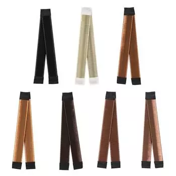 7 цветов Модные женские туфли для укладки волос для девочек, создатель пончиков, бывший инструмент для твист DIY, резинка для волос чёрный