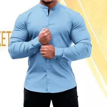 7 цветов, мужская деловая модная однотонная рубашка с длинным рукавом, классическая модная стильная повседневная рубашка, офисная одежда Yasheng S белый