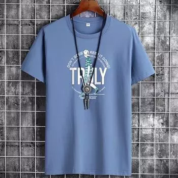 7 цветов Мужская модная футболка с короткими рукавами из чистого хлопка