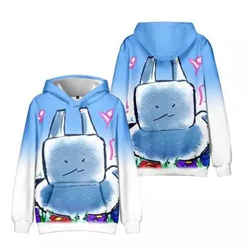 7 цветов НОВЫЕ мужские женские худи Gubby уличная одежда Харадзюку повседневные мультяшные с принтом худи пуловеры XS синий