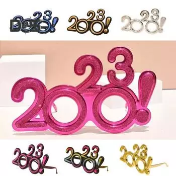 7 цветов новогодние очки орнамент интересные полезные очки для вечеринки в канун Нового года 2023 синий