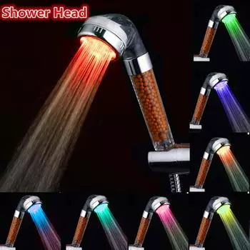7 цветов с изменением цвета RGB светодиодный светильник для водяной ванны, фильтрация для ванной комнаты, кран для душа