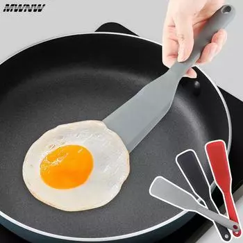 7 цветов, силиконовая лопатка для жарки, антипригарная поверхность, кухонная лопатка для переноски блинов, жареных яиц, лопатка для стейка, кухонные инструменты для выпечки