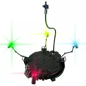 7 цветов светодиодная подставка для фигурки пластиковая модель дисплей гибкий кронштейн зажим подставка пьедестал основание с подключением черный [Chandini]