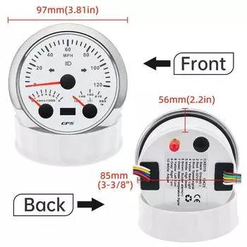 7 цветов светодиодный автоматический универсальный измеритель 52 мм 3 в 1 скорость + об/мин + температура воды 8000 об/мин тахометр автомобильный 120 миль/ч цифровой спидометр датчик