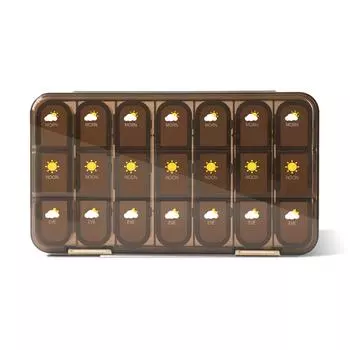 7 дней органайзер для таблеток портативная коробка для таблеток синяя ежемесячная упаковка витамины футляры в коробке для пожилых людей type4