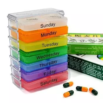 7 дней в неделю 28 отсеков Держатель стола для хранения лекарств для таблеток Ящики для таблеток Сплиттер Контейнер