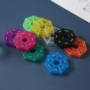 7-дневная таблетка-бокс для таблеток, еженедельный держатель для таблеток, портативный дорожный мини-футляр для хранения лекарств, органайзер для лекарств, контейнер для таблеток для дома