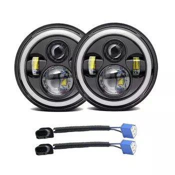7 дюймов 150 Вт светодиодные фары DRL «ангельские глазки» для мотоцикла Davidson Honda Yamaha jeep