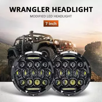 7-дюймовая 150 Вт 6500K светодиодная черная фара для мотоцикла H4 фара дальнего/ближнего света 1 piece