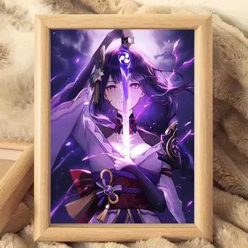 7-дюймовая фотография Raiden Shogun в качестве подарка на день рождения/подарок с декоративной подставкой для друга 7 inch