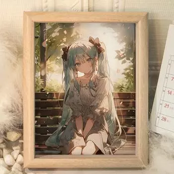 7-дюймовая фотостенд-дисплей Хацунэ Мику для украшения стола ученика, декоративного аксессуара, декоративной живописи и подарка 7 inch