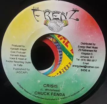 7-дюймовая пластинка ЧАК ФЕНДЕР / МИСТЕР. ЗВЕЗДА - Кризис / Лучшее должно наступить НИКАКОЙ Frenz 2005 Ямайский Регги, Ска и Даб Б/У