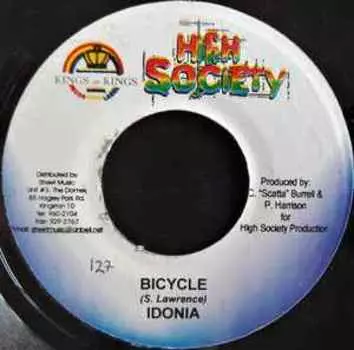 7-дюймовая пластинка IDONIA / XSYTEMENT - Bicycle / Crazy World NONE High Society Ямайский регги, ска и даб Б/У