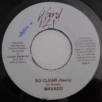 7-дюймовая пластинка MAVADO - So Clear (Ремикс) НИКТО Палата 21 2008 Ямайский Регги, Ска и Даб Б/У