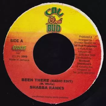 7-дюймовая пластинка SHABBA RANKS - Been There NONE Cali Bud 2000 Ямайка Регги, Ска и Даб Б/У