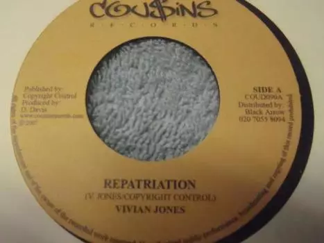 7-дюймовая пластинка VIVIAN JONES - Repatriation / Endlessly COUD090 Cou$ins Records 2007 UK Регги, Ска и Даб Б/У