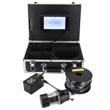 7-дюймовая рыболовная камера с вращением на 360 градусов, IP68, водонепроницаемая портативная рыболовная камера DVR для лодки на ледяном озере UK Plug