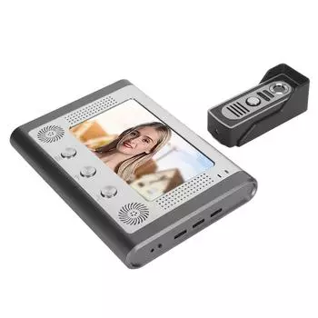 7-дюймовая система видеодомофона, проводной видеодомофон, комплект дверного звонка, поддержка мониторинга, разблокировка ИК-ночью US Plug