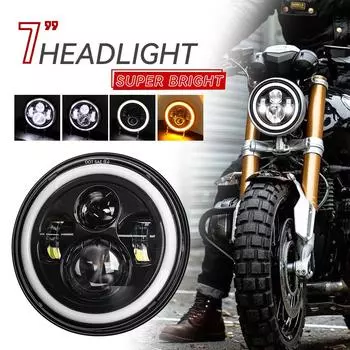 7-дюймовая светодиодная фара для мотоцикла JEEP Wrangler JK Harley Touring Classic Electra Road King Yamaha 7-дюймовая фара