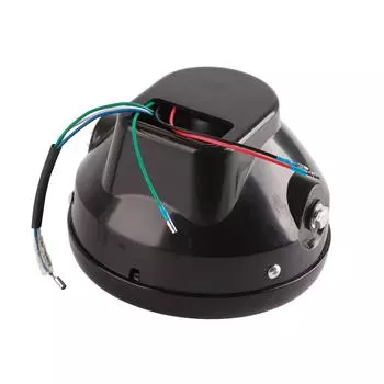 7-дюймовая универсальная круглая мотоциклетная желтая светодиодная фара 12 В H4 35 Вт с черным кронштейном чёрный