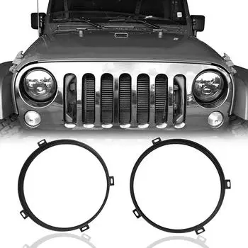 7-дюймовое кольцо кронштейна для фары, черное круглое для Jeep Wrangler JK 2007-2018