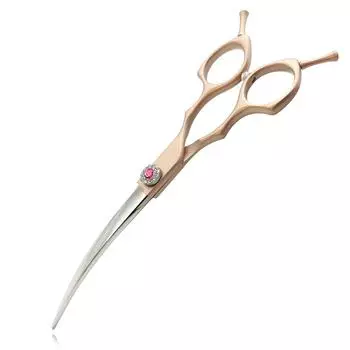 7-дюймовые изогнутые ножницы для стрижки собак и кошек из нержавеющей стали, легкие, специально разработанные для ухода за домашними животными