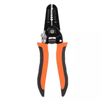 7-дюймовые клещи для зачистки проводов Многофункциональные клещи для электрики и проводов Резка Зачистка Обжим J8A3 Black-One size