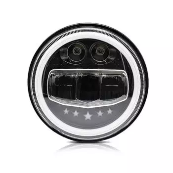 7-дюймовые круглые светодиодные фары 6000k/3000k 20000lm Водонепроницаемые алюминиевые дневные ходовые огни мотоцикла H4