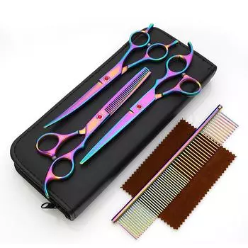 7-дюймовые ножницы для стрижки собак, набор ножниц для стрижки кошек и собак