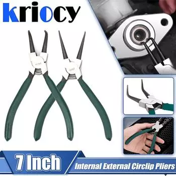 7-дюймовые внутренние внешние плоскогубцы, удерживающие зажимы, многофункциональные плоскогубцы из углеродистой стали для стопорных колец, зажим губок ручного инструмента