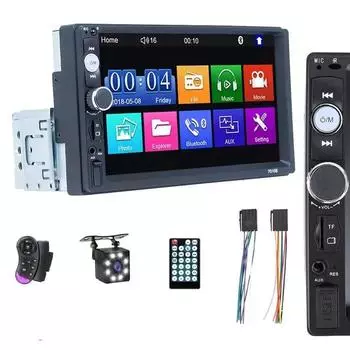 7-дюймовый 1DIN автомобильный MP5-плеер, автомобильная магнитола 7010B, универсальный, FM, USB, Bluetooth, AUX, мультимедиа с экраном 7010B