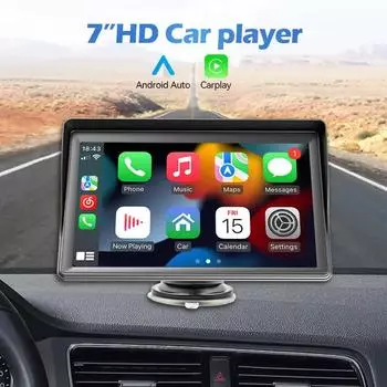 7-дюймовый автомобильный монитор беспроводной Carplay MP5 портативный смарт-плеер GPS-навигация поддерживает Android Auto Apple Airplay Bluetooth FM
