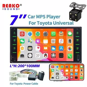 7-дюймовый автомобильный MP5-плеер, аудиоплеер Android/Iphone, зеркальная связь, FM-радио, AUX TF/USB, Bluetooth-камера для Toyota Universal 7061 7061 MP5 for Toyota