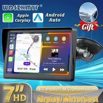 7-дюймовый автомобильный мультимедийный проигрыватель беспроводной Carplay Android Auto Car Radio сенсорный экран автомобильная навигация AUX интеллектуальные автомобильные системы