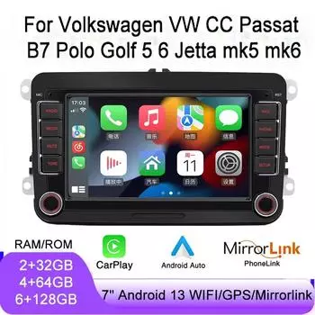 7-дюймовый автомобильный плеер Mirrorlink FM WIFI GPS RDS Мультимедиа Беспроводной Carplay для Volkswagen VW CC Passat B7 Polo Golf 5 6 Jetta mk5 mk6