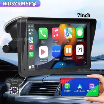 7-дюймовый автомобильный радиоприемник CarPlay Android Auto беспроводной Bluetooth AUX сенсорный экран мультимедийный видеоплеер TF карта автомобильная интеллектуальная система