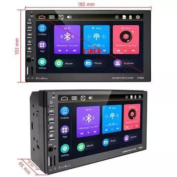 7-дюймовый автомобильный радиоприемник Carplay MP5 Player 2Din мультимедийный проигрыватель Android HD сенсорный экран аудио FM Auto Mirror Link пульт дистанционного управления