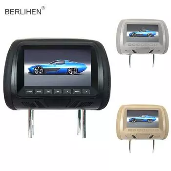 7-дюймовый автомобильный ЖК-дисплей с цифровым дисплеем постоянного тока 12 В, HD-монитор в подголовнике, развлекательный MP5-плеер на заднем сиденье с пультом дистанционного управления