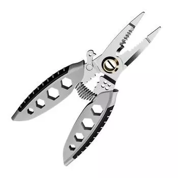 7-дюймовый инструмент для зачистки проводов, универсальные плоскогубцы для зачистки проводов, инструмент для зачистки проводов и обжимной инструмент, 16-in-1 wire stripper gray