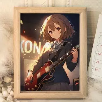 7-дюймовый K-On! Юи Хирасава аниме мемориальный орнамент фоторамка для комнаты/общежития настольная декоративная подставка 7 inch