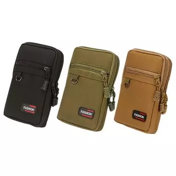 # 7-дюймовый кошелек Molle, нейлоновый органайзер для монет, сумка для телефона, износостойкий Lightweig чёрный