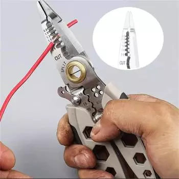7-дюймовый многофункциональный инструмент для зачистки проводов, профессиональный инструмент, клещи для электрика, для резки проводов, зачистки, прессования кабеля, ручной инструмент