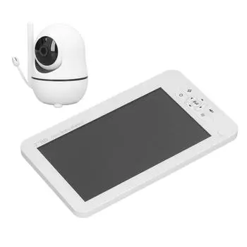 7-дюймовый монитор для наблюдения за детьми с HD-экраном, видео 100240 В, 960 футов, двухстороннее обнаружение температуры, поворот и наклон EU Plug