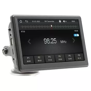 7-дюймовый MP5-плеер, совместимый с Carplay Android Auto, беспроводной портативный автомобильный стерео сенсорный экран, размещение на приборной панели