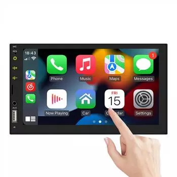 7-дюймовый мультимедийный проигрыватель Bluetooth-совместимый беспроводной Carplay Android Auto портативная автомобильная стереосистема 2 Din автомобильное радио камера заднего вида