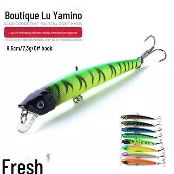 7 г Подвесная плавающая приманка в виде гольяна для пресноводной/морской рыбалки – твердая приманка для дальних забросов, дизайн карандаш 9.5cm-7.3g-Size 6