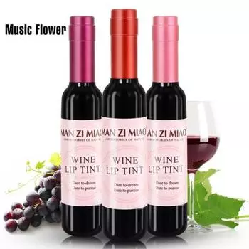 7 г Тинт для губ Водостойкая высокоувлажняющая усовершенствованная пигментированная винно-красная жидкая помада в корейском стиле D