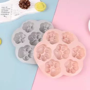 7-гнездная силиконовая форма в виде кошачьей лапки, форма для торта, формочка для печенья, помадка, кошачья лапка, мусс, выпечка, формы для выпечки